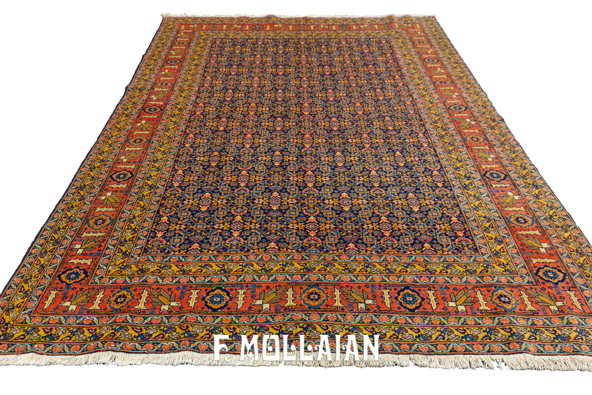 Antique Tabriz Rug Blue Tone n°:623001